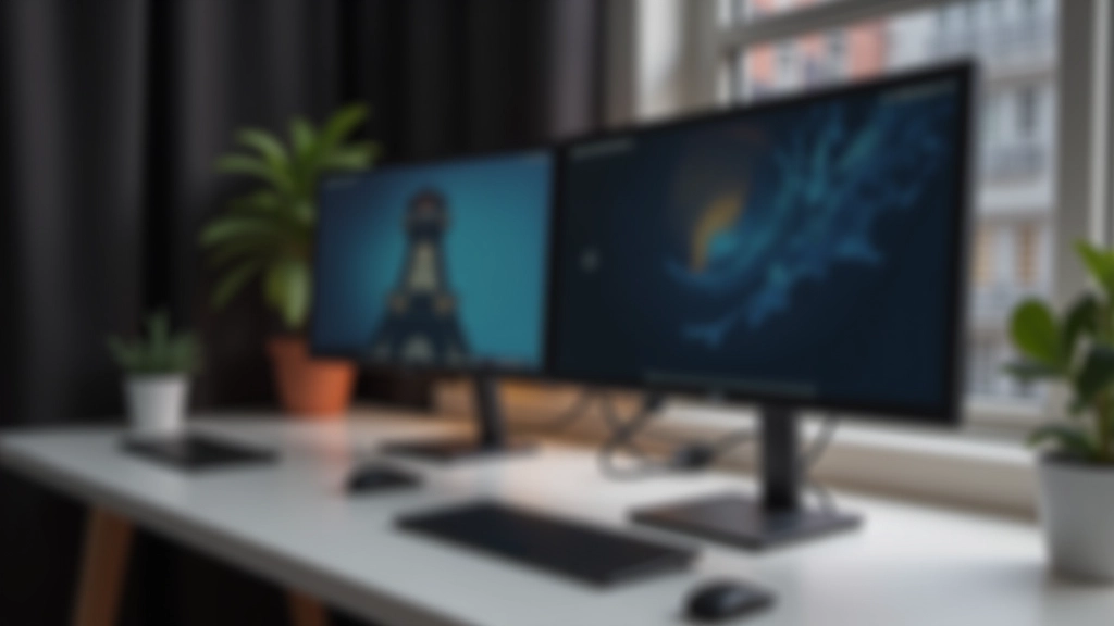 Cables HDMI, USB-C y DisplayPort en diferentes monitores