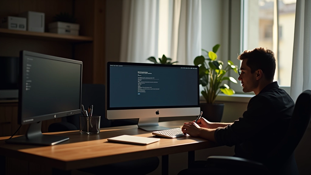 Escritorio bien iluminado con control de reflejos en monitores